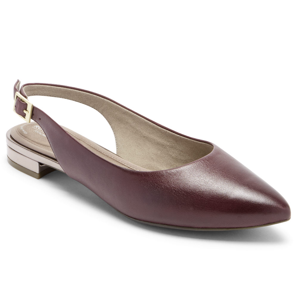 Slingback Rockport Mujer Mexico - Total Motion Adelyn Vino - ZDFMV5623